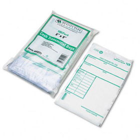 Cash Transmittal Bags w/Printed Info Block, 6 x 9, Clear, 100 Bags/Packquality 
