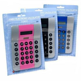 2 Tone Colored Jumbo Calculator Case Pack 48
