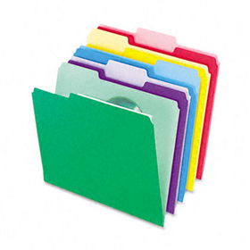 File Folders, InfoPocket, 1/3 Cut Top Tab, Letter, Assorted, 30/Packpendaflex 