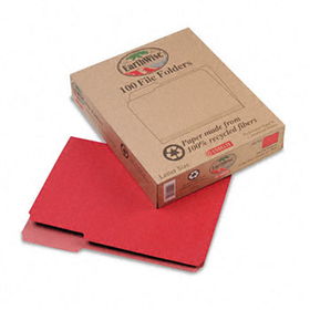 Recycled Paper File Folders, 1/3 Cut Top Tab, Letter, Red, 100/Boxpendaflex 