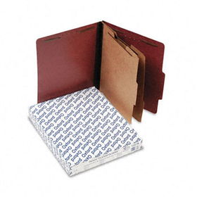 Pressboard Classification Folders, Letter, Six-Section, Red, 10/Boxpendaflex 