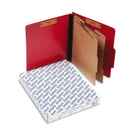 Pressguard Classification Folders, Letter, Six-Section, Scarlet, 10/Boxpendaflex 