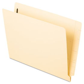 Laminated Spine End Tab Folder with 1 Fastener, 11 pt Manila, Letter, 50/Box