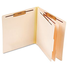 Manila End Tab Classification Folders, 2 Dividers/Six-Section, Letter, 10/Boxpendaflex 