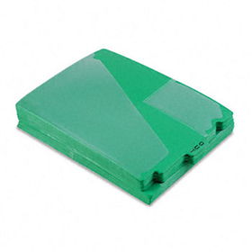 End Tab Poly Out Guides, Center ""OUT"" Tab, Letter, Green, 50/Box