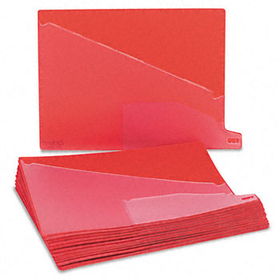 Pendaflex 13561 - Vinyl Outguides, Bottom Tab Printed Out, 2 Pockets, Letter, Red, 25/Box