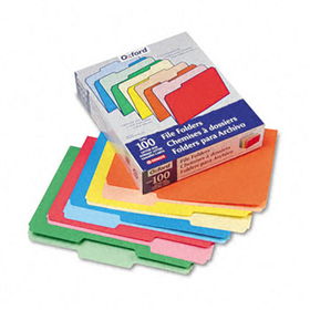 Two-Tone File Folders, 1/3 Cut Top Tab, Letter, Assorted Colors, 100/Boxpendaflex 