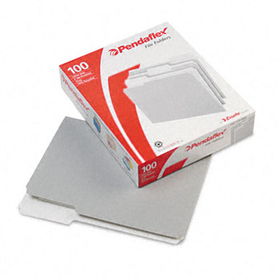Two-Tone File Folders, 1/3 Cut Top Tab, Letter, Gray/Light Gray, 100/Box