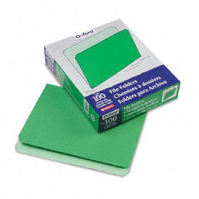 Two-Tone File Folders, Straight Cut, Top Tab, Letter, Green/Light Green, 100/Boxpendaflex 