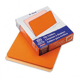 Two-Tone File Folders, Straight Top Tab, Letter, Orange/Light Orange, 100/Boxpendaflex 