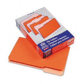 Two-Tone File Folders, 1/3 Cut Top Tab, Legal, Orange/Light Orange, 100/Boxpendaflex 