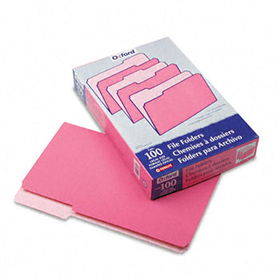 Two-Tone File Folders, 1/3 Cut Top Tab, Legal, Pink/Light Pink, 100/Boxpendaflex 