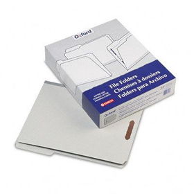 Pendaflex 1533F13 - Pressboard End Tab Folders, 2 Fasteners, 2 Expansion, Ltr, Light Gray, 25/Box