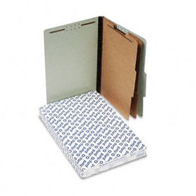 Pendaflex 17176 - Pressboard Classification Folders, Legal, Six-Section, Green, 10/Box