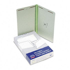 Pressboard Folders, 2 Fasteners, 2"" Expansion, Full Cut, Legal, Green, 25/Box