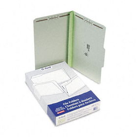 Pressboard Folders, 2 Fasteners, 3"" Expansion, 1/3 Cut, Legal, Green, 25/Boxpendaflex 