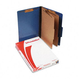Pressguard Classification Folders, Legal, 2 Divider/6 Section, Blue, 10/Box