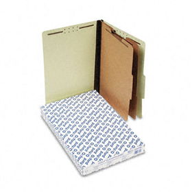 Pressboard Classification Folders, Legal, 2 Dividers, Light Green, 10/Boxpendaflex 
