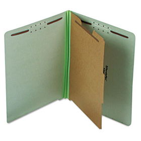 Pressboard End Tab Classification Folders, Letter, 1 Divider/4-Section, 10/Box
