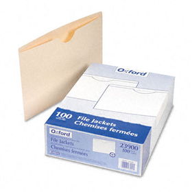 Reinforced Top Tab File Jackets, Flat Expansion, Legal, Manila, 100/Box