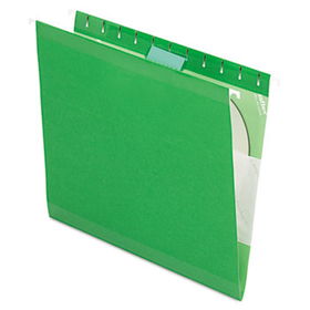 Reinforced Hanging Folders, 1/5 Tab, Letter, Bright Green, 25/Box