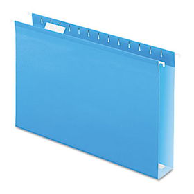 Reinforced 2"" Extra Capacity Hanging Folders, Legal, Blue, 25/Boxpendaflex 