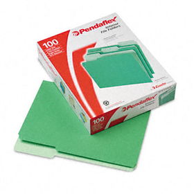Interior File Folders, 1/3 Cut Top Tab, Letter, Bright Green, 100/Boxpendaflex 