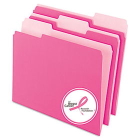 Interior File Folders, 1/3 Cut Top Tab, Letter, Pink, 100/Boxpendaflex 