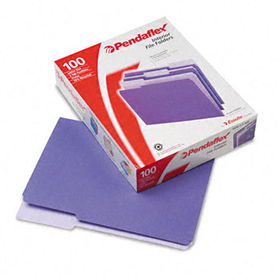 Interior File Folders, 1/3 Cut Top Tab, Letter, Violet, 100/Boxpendaflex 