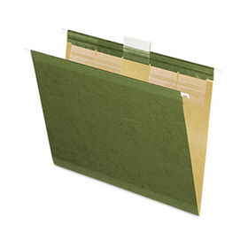 Ready-Tab Reinforced Hanging Folders, 1/5 Tab, Letter, Stnd Green, 25/Boxpendaflex 