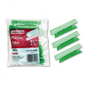 Hanging File Folder Tabs, 1/3 Tab, 3 1/2 Inch, Green Tab/White Insert, 25/Packpendaflex 