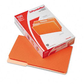 Interior File Folders, 1/3 Cut Top Tab, Legal, Orange, 100/Boxpendaflex 