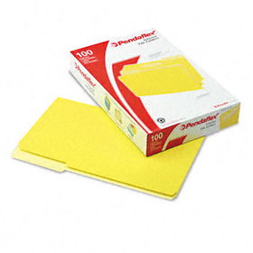 Interior File Folders, 1/3 Cut Top Tab, Legal, Yellow, 100/Boxpendaflex 
