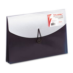 Four-Pocket Slide File Wallet, Letter, Polypropylene, Blue/Silverpendaflex 