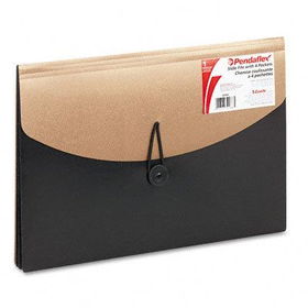 Pendaflex 50966 - Four-Pocket Slide File Wallet, Letter, Polypropylene, Black/Copperpendaflex 