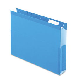 SureHook Reinforced Hanging Box Files, 2"" Exp with Sides, Letter, Blue, 25/Box