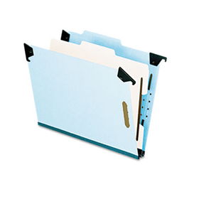 Pressboard Hanging Classi-Folder, 1 Divider/4-Sections, Letter, Lt. Bluependaflex 