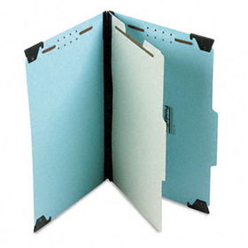 Pressboard Hanging Classi-Folder, 1 Divider/4-Sections, Legal, Lt. Bluependaflex 