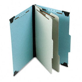 Pressboard Hanging Classi-Folder, 2 Divider/6-Sections, Legal, Lt. Bluependaflex 