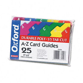 Card Guides, Alpha, 1/5 Tab, Polypropylene, 4 x 6, 25/Setoxford 