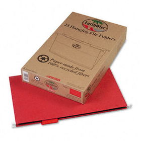 Pendaflex Earthwise 76511 - Recycled Hanging File Folders, Kraft, Legal, Red, 25/Boxpendaflex 