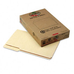 Earthwise 100% Recycled Paper File Folder, 1/3 Cut, Legal, Manila, 100/Box