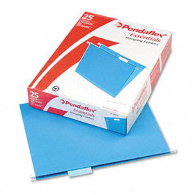 Hanging File Folders, 1/5 Tab, Letter, Blue, 25/Boxpendaflex 