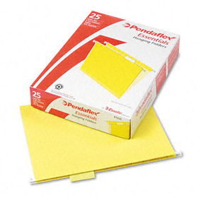 Hanging File Folders, 1/5 Tab, Letter, Yellow, 25/Boxpendaflex 