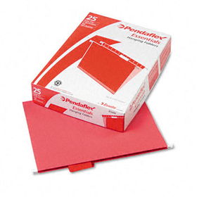 Hanging File Folders, 1/5 Tab, Letter, Red, 25/Boxpendaflex 