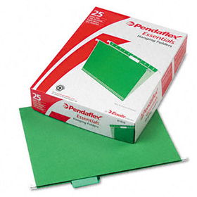 Hanging File Folders, 1/5 Tab, Letter, Bright Green, 25/Boxpendaflex 