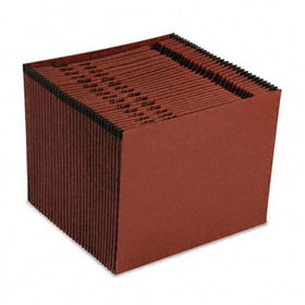 Recycled Paper, Daily, Expanding File, 31 Pocket, Red Fiber, Letter, Red