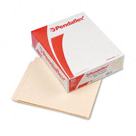 End Tab Expansion Folders, 1 Fastener, Straight Cut Tab, Letter, Manila, 50/Box