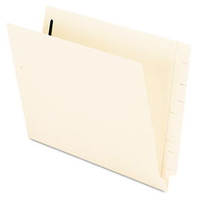 End Tab Expansion Folders, 2 Fasteners, Straight Cut Tab, Letter, Manila, 50/Box