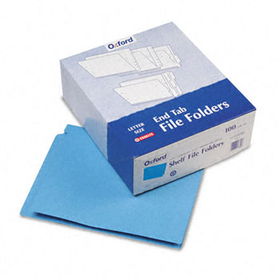 Reinforced End Tab Folders, Two Ply Tab, Letter, Blue,  100/Boxpendaflex 